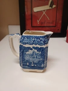 Vintage Mason's Vista England Cream Pitcher Blue - Picture 1 of 4