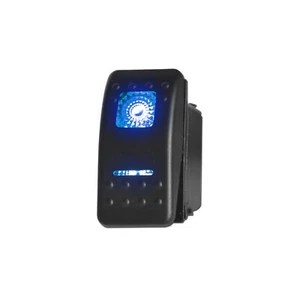 12V Rocker Switch LED 3 Position ON/OFF/ON RV Toy Hauler Diesel Semi Truck Blue - Picture 1 of 10