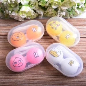 4 Pack Cute Cartoon Animal Contact Lens Case Kit Storage Box Tweezers Remover - Picture 1 of 5
