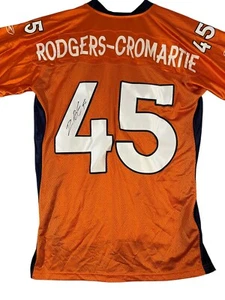 Camiseta firmada Dominique Rodgers-Cromartie 45 Denver Colorado NFL Rebook XL - Imagen 1 de 10