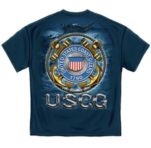 U.S. Coast Guard USCG Anchor Logo Navy Blue T-Shirt - Size 3XL - NEW! - Picture 1 of 7