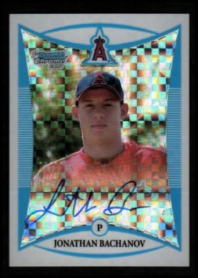 2008 Bowman Chrome Prospects X-Fractors #BCP116 Jonathan Bachanov Auto/250 NM-MT - Image 1 of 2