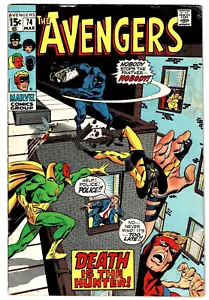 The Avengers #74 FN- The Vision 1970 Bronze Age Marvel Comics HD Scan U-5 - Picture 1 of 2