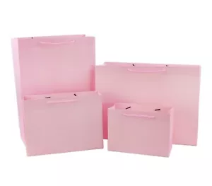 Luxus Hochglanz Rosa Papier Geschenktüten Papierträger Tasche Partytasche mit Seilgriff - Bild 1 von 19