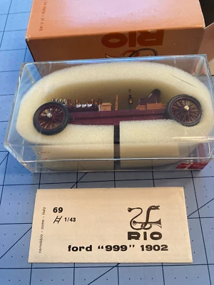 Rio #69 1902 Ford Modelo "999" 72 cv - Hecho en Italia - Escala 1:43 Diecast Foto 1 de 4