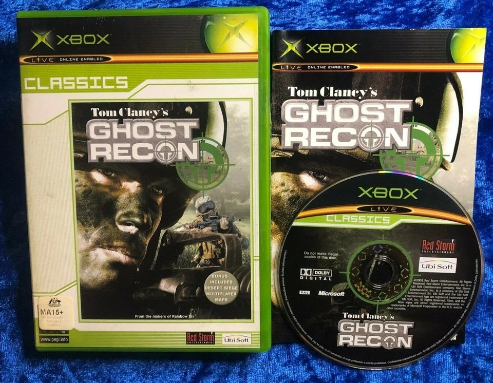 Original X Box Game Microsoft Tom Clancy's Ghost Recon Complete Free Postage - Image 1 of 1