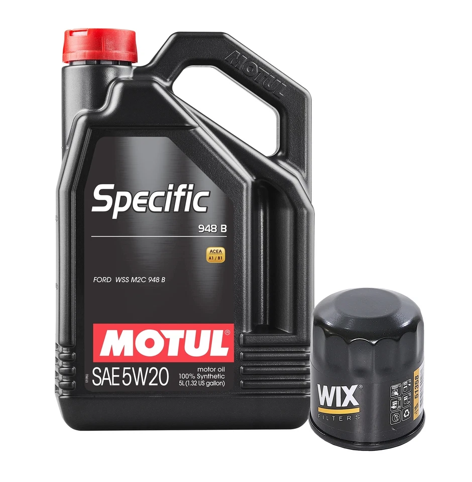 Kit de cambio de aceite de motor filtro Wix 5L Motul ESPECIFIC 948B 5W20 API SN Foto 1 de 1