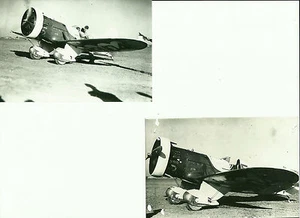 MENGE 2: GEE BEE # 5 SCHWARZ & WEISS 4" X 6" FLUGZEUG DRUCKE - Bild 1 von 3