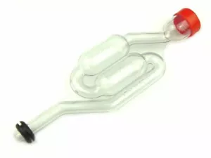 Gärröhrchen + Dichtgummi Gärspund Gährrohr Gäraufsatz Hobbybrauer Gäreimer - Bild 1 von 1
