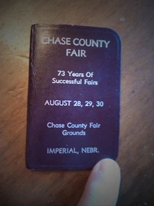Vintage Souvenir Booklet CHASE COUNTY FAIR IMPERIAL, NEBRASKA AUGUST 28 -30 1958 - Picture 1 of 13