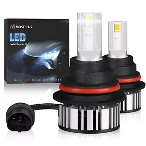 MOSTPLUS 80W 8000LM LED Headlight High Low Beam 9007 HB5 6000K Bulbs One Pair - Picture 1 of 6