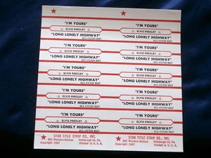 ELVIS PRESLEY~ JUKEBOX  TITLE STRIP ~ I'M YOURS~ MEGA RARE~ MINT~ ORIG - Picture 1 of 1