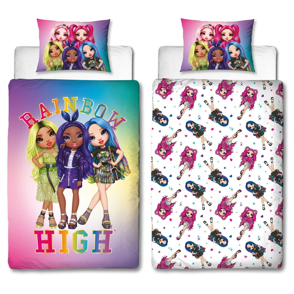 Rainbow High Bedding Set - 140x200cm Duvet Cover and 60x70cm Pillowcase - Image 1 of 1