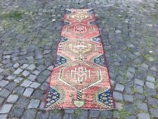 Handmade Wool Rug, Bohemian Rug, Turkish Vintage Rug, Home Rug, 2,3 x 9 ft