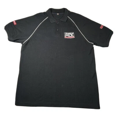 Camisa polo para hombre MTX Audio logotipo bordado talla XL negra y roja Foto 1 de 4