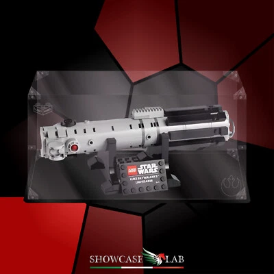 TECA IN PLEXIGLASS ACRILICO-SHOWCASE-PER LEGO 40483-SPADA LASER  LUKE SKYWALKER - Immagine 1 di 3