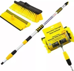 9.8FT ALUMINIUM TELESCOPIC 3M Water Fed Extendable Car Wash Brush Window SQUEEGE - Picture 1 of 4