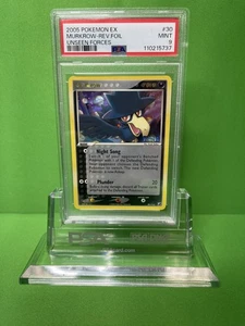 2005 POKEMON EX UNSEEN FORCES 30 MURKROW-REVERSE FOIL PSA 9 - Picture 1 of 2