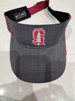 Chapéu viseira solar Stanford Cardinal Nike cinza coleção ajustável novo - Imagem 1 de 3
