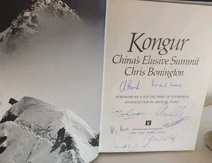 Kongur: China's Elusive Summit, Bonington 1982 1st SIGNATURES of Expedition Team - Bild 1 von 24