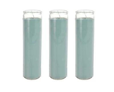 Mega velas - Vela contenedor de oración sin perfume de 2,5"x 8" de alto - Como nueva, 3 piezas Foto 1 de 2