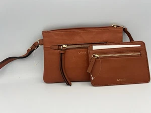 Lodis Damen braun Leder RFID schmale Handgelenktasche mit Kartenetui mit Reißverschlussfach - Bild 1 von 6