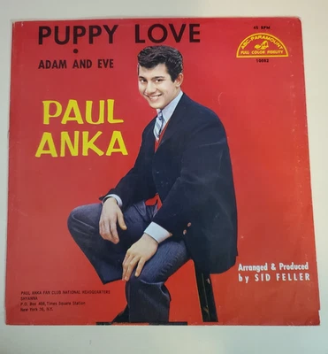 Paul Anka   PUPPY LOVE   (ROCK N ROLL 45/PS) #10082 PLAYS VG++ NO NOISE! - Image 1 of 4