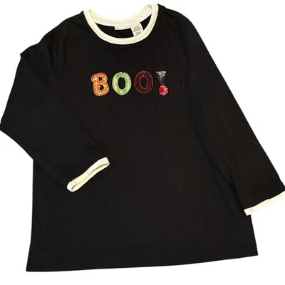 White Stag Plus Sequin BOO Halloween Top 18W/20W Black Fall Festive Tee - Image 1 of 4