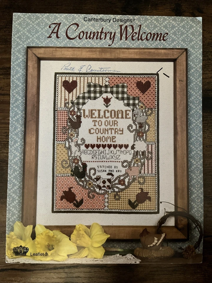 A Country Welcome Cross Stitch Pattern - Canterbury Designs #3 - 1986 - Image 1 of 1