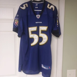Reebok Terrell Suggs #55 Baltimore Ravens Home Purple Jersey Men's Size 50 XL - Picture 1 of 4