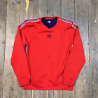 Umbro Sweatshirt Vintage 80s Spellout College Jumper, Red, Mens Large