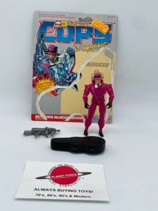 1988 Buttons McBoom Boom Complete w/ Cardback C.O.P.S. N' Crooks Vintage COPS - Imagen 1 de 5