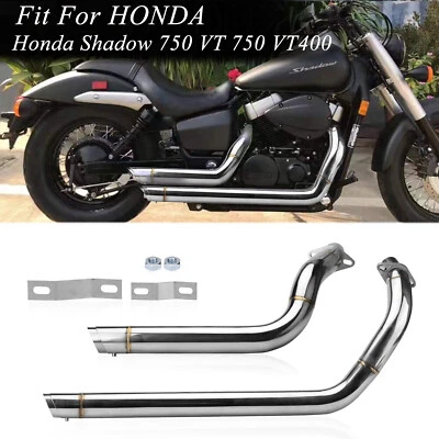 For Honda Shadow VT 750 AERO 2004-2019 Shortshots Staggered Exhaust Pipes System Foto 1 de 4
