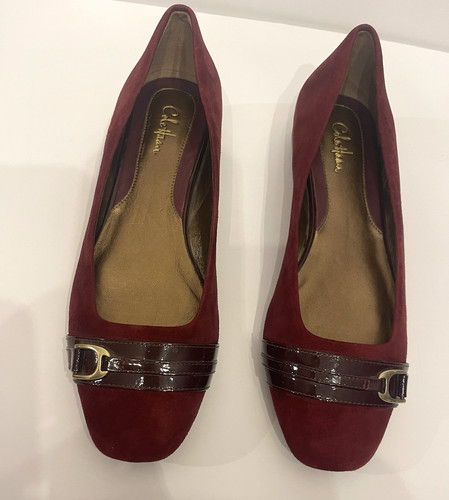 ✨ COLE HAAN NIKEAIR BALLERINE DA DONNA BORDEAUX SCAMOSCIATE TAGLIA 8 USATE IN OTTIME CONDIZIONI!✨