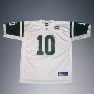 MAGLIA CALCIO REEBOK EQUIPMENT NFL CHAD PENNINGTON #10 NEW YORK JETS TAGLIA XL - Foto 1 di 5