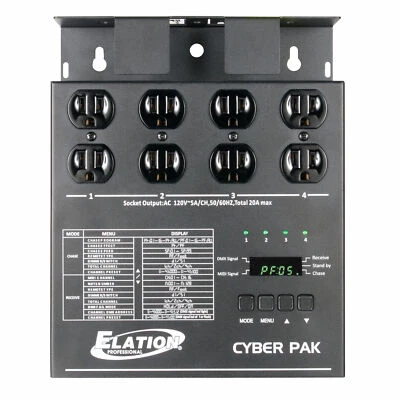 Elation ADJ CYBER PACK 4-Channel Dimmer/Relay/MIDI DMX Controller Power Pack - Image 1 of 4