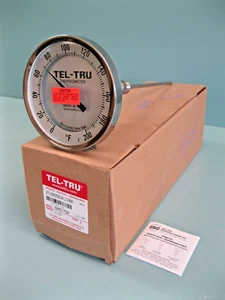 NEW 1/2" NPT Tel-Tru 0-200F° Adjustable Angle Thermometer 5" Dial 9" Stem A7 - Picture 1 of 9