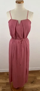 Halston Heritage Damen XS Maxikleid hoher Beinschlitz fließend Göttin - Bild 1 von 13