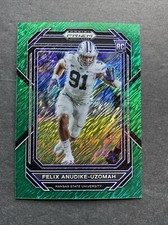 2023 Prizm Draft Picks Felix Anudike-Uzomah Rookie Green Shimmer Prizm /8