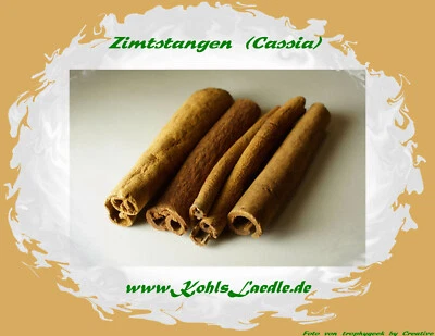 Zimtstangen, gerollt, Cassia - 100g. - Bild 1 von 3
