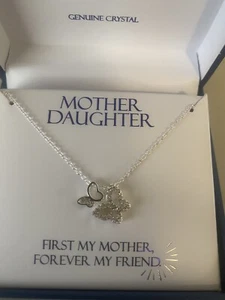 Mother Daughter Jewelry Sterling Silver Butterfly Necklace - Picture 1 of 4