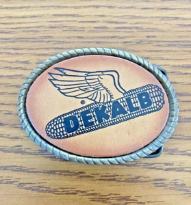 Dekalb Belt Buckle Leather Metal Spec Cast Rockford Illinois - Picture 1 of 2