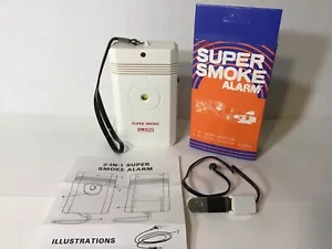 Allarme Super Fumo Porta Finestra Viaggio Portatile 2 in 1 Allarme 9 Volt 100 decibel - Foto 1 di 11