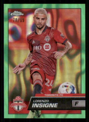 2023 Topps Chrome MLS Neon Green Lava Refractors #44 Lorenzo Insigne /99 - Image 1 of 2