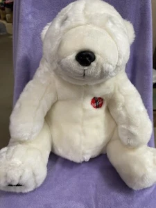 Vintage COCA COLA POLAR TEDDY BEAR Plush 1993 Large 16” - Picture 1 of 7