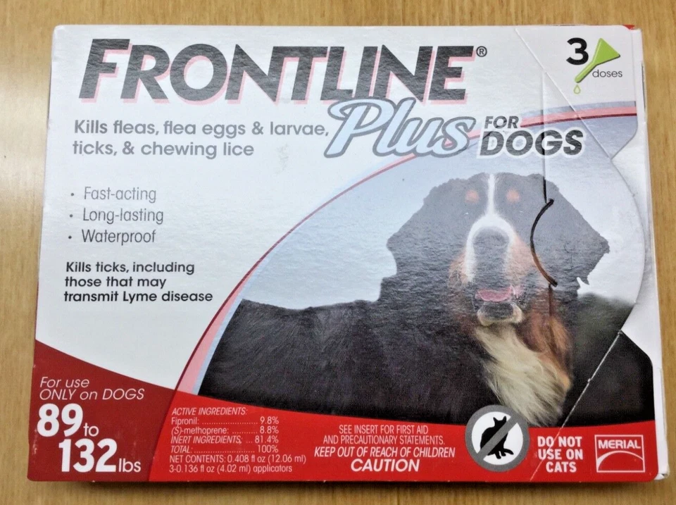 Frontline plus para perros 89 a 132 libras. 100 % genuino EE. UU. EPA. Aprobado (3 dosis) Foto 1 de 1