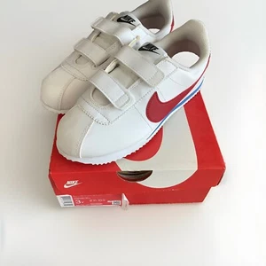 BNIB Nike Cortez Basic SL PSV Youth 3Y White Varsity Red Sneaker Shoes Strap - Picture 1 of 5