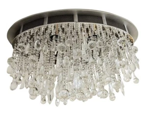 Waldorf Astoria Modern Crystal Flush Mount by Todd Rugee - Picture 1 of 5