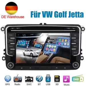 2DIN 7" car radio NAVI GPS DVD DAB + for VW GOLF PASSAT TIGUAN TOURAN Sharan POLO - Picture 1 of 15