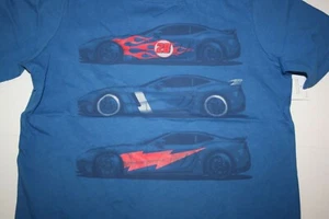 New Carter's Boys 5 year Race Cars Blue Graphic Tee Top Short Sleeves - Picture 1 of 2